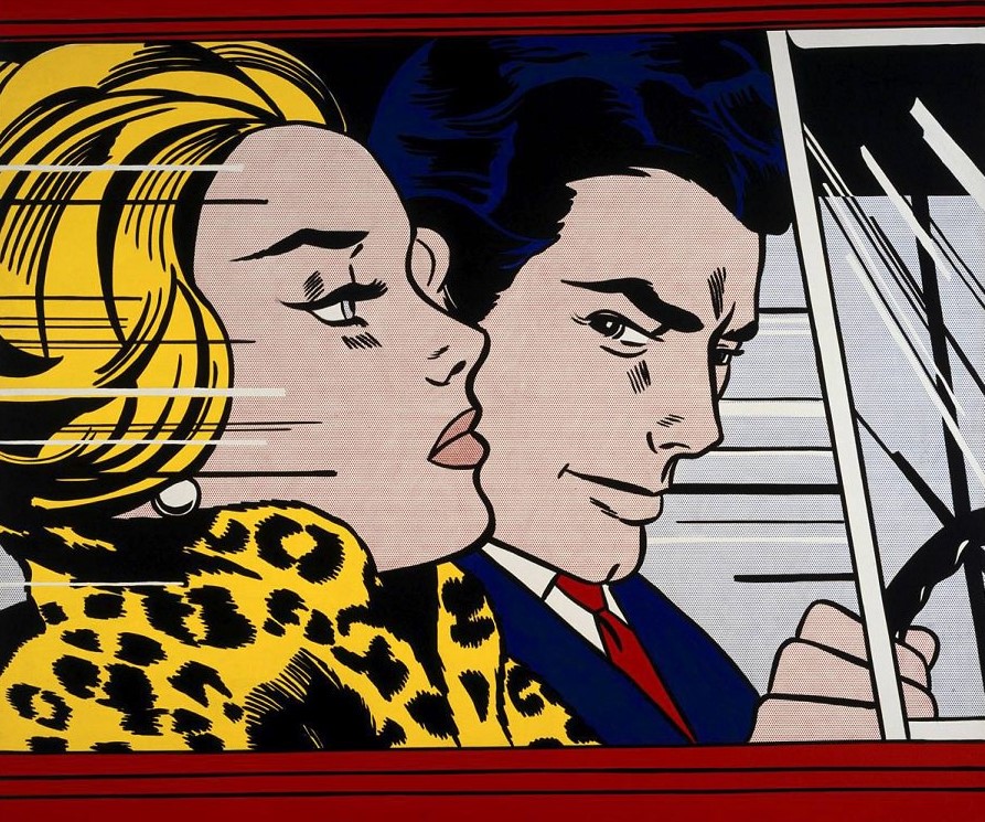 In The Car by Roy Lichtenstein
